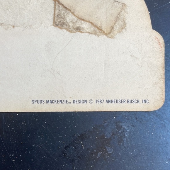 Vintage Bud Light "I'm a Spud Mackenzie Fan" Paper Fan 1987 the A’s base… - Picture 6 of 8